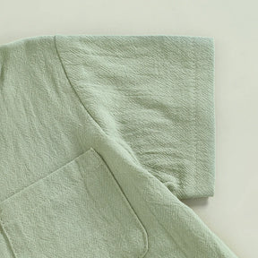 Conjunto infantil masculino verde, conjunto infantil camisa/short, conjunto infantil de verão, conjunto infantil casual verde, conjunto infantil menino verde