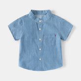 Camisa Infantil menino jeans, camisa infantil jeans para menino, camisa infantil masculina estilo jeans, camisa infantil casual jeans