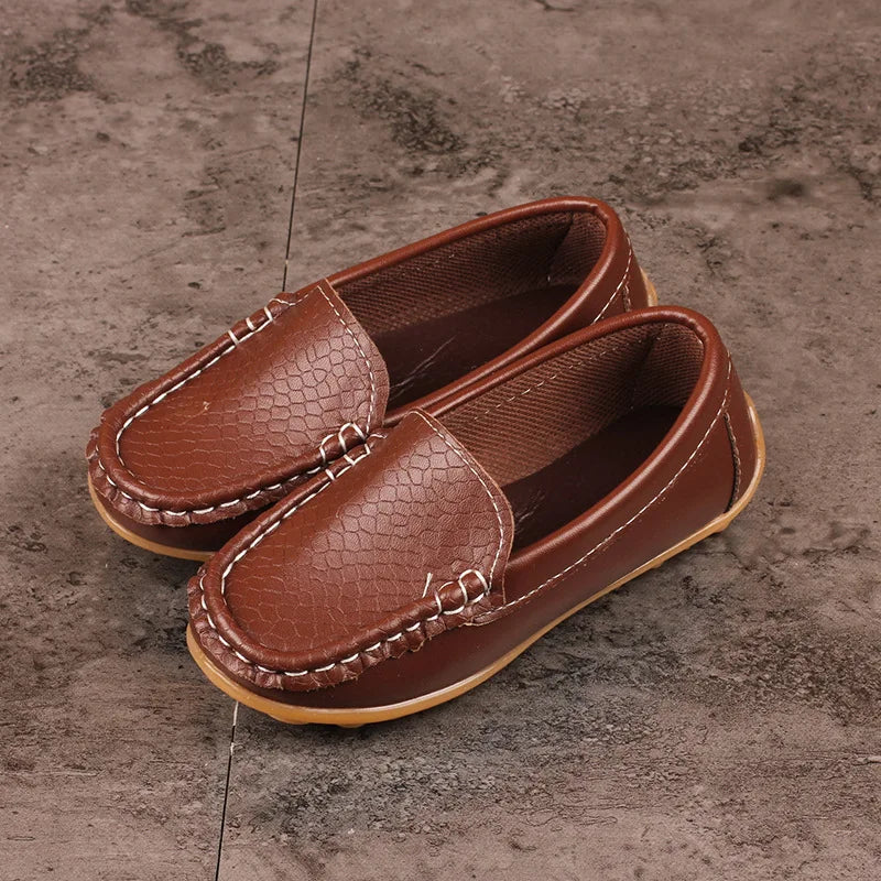 Mocassim Infantil Masculino Estilo Couro Bambino