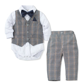 Conjunto Bebê Masculino Social Xadrez Lord Bambino