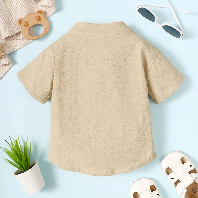 Camisa infantil, camisa social infantil, camisa infantil de menino, camisa para menino, camisa de menino verão, camisa cáqui menino