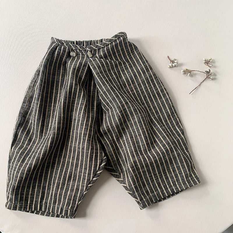 Calça infantil de menino, Calça infantil menino de linho, Calça infantil de menino listrada, Calça infantil masculina listrada, Calça infantil menino listrada de linho, Calça infantil menino de algodão