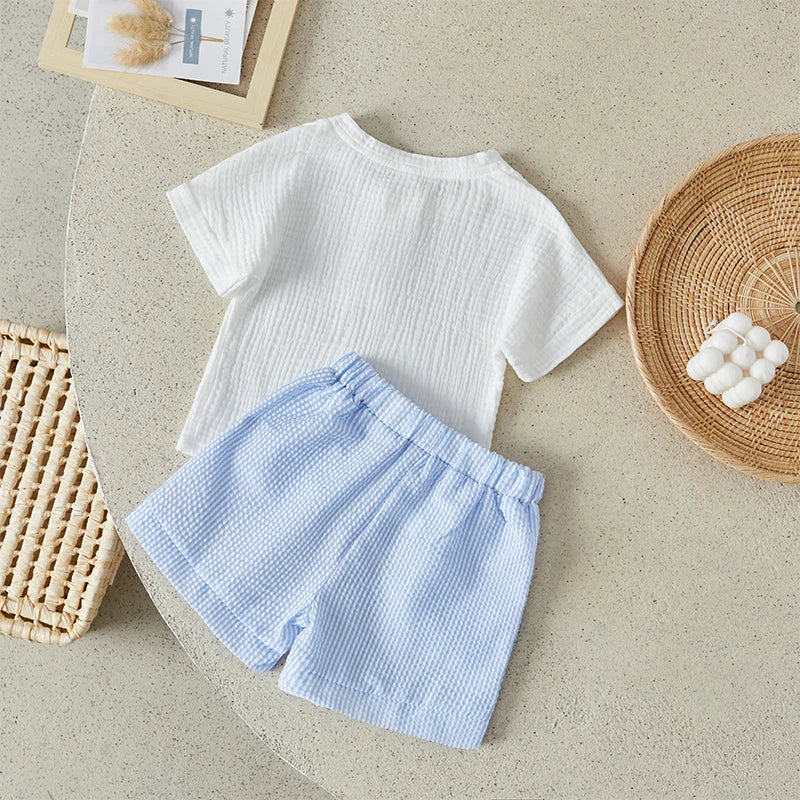 Conjunto infantil masculino, conjunto infantil camisa/short, conjunto infantil de verão, conjunto infantil casual, conjunto infantil menino