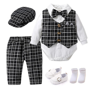 Conjunto Bebê Masculino Social Xadrez Classic Bambino