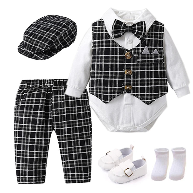 Conjunto Bebê Masculino Social Xadrez Classic Bambino