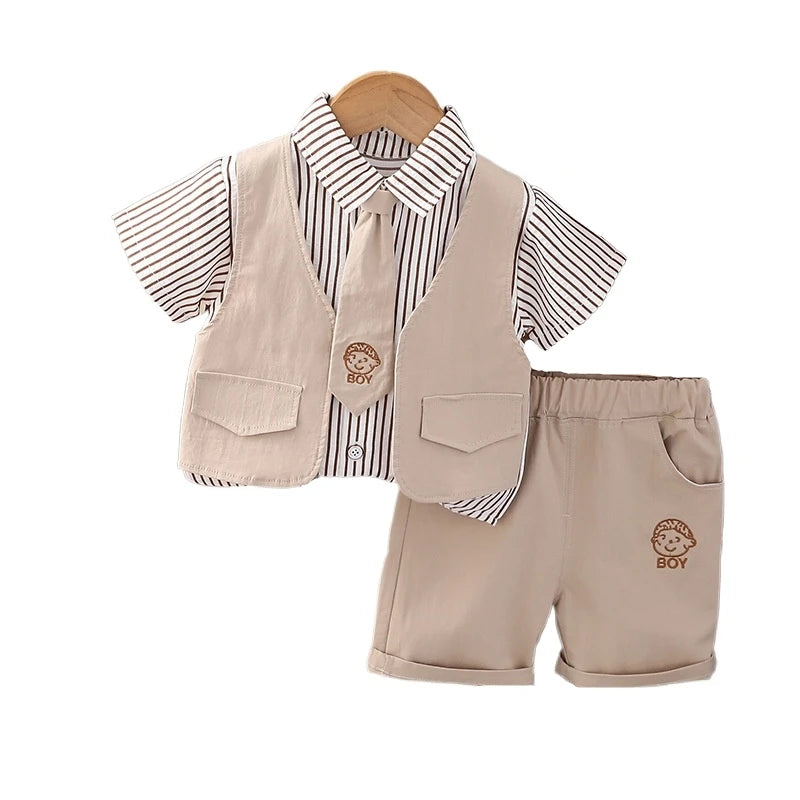 conjunto infantil masculino, conjunto social menino, roupa social bebê, conjunto com colete menino, look infantil elegante