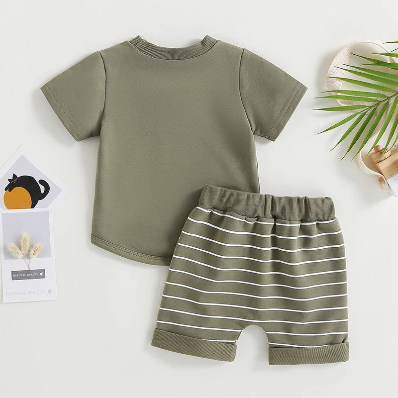 Conjunto infantil masculino, conjunto infantil camisa/short, conjunto infantil de verão, conjunto infantil casual, conjunto infantil menino listrado